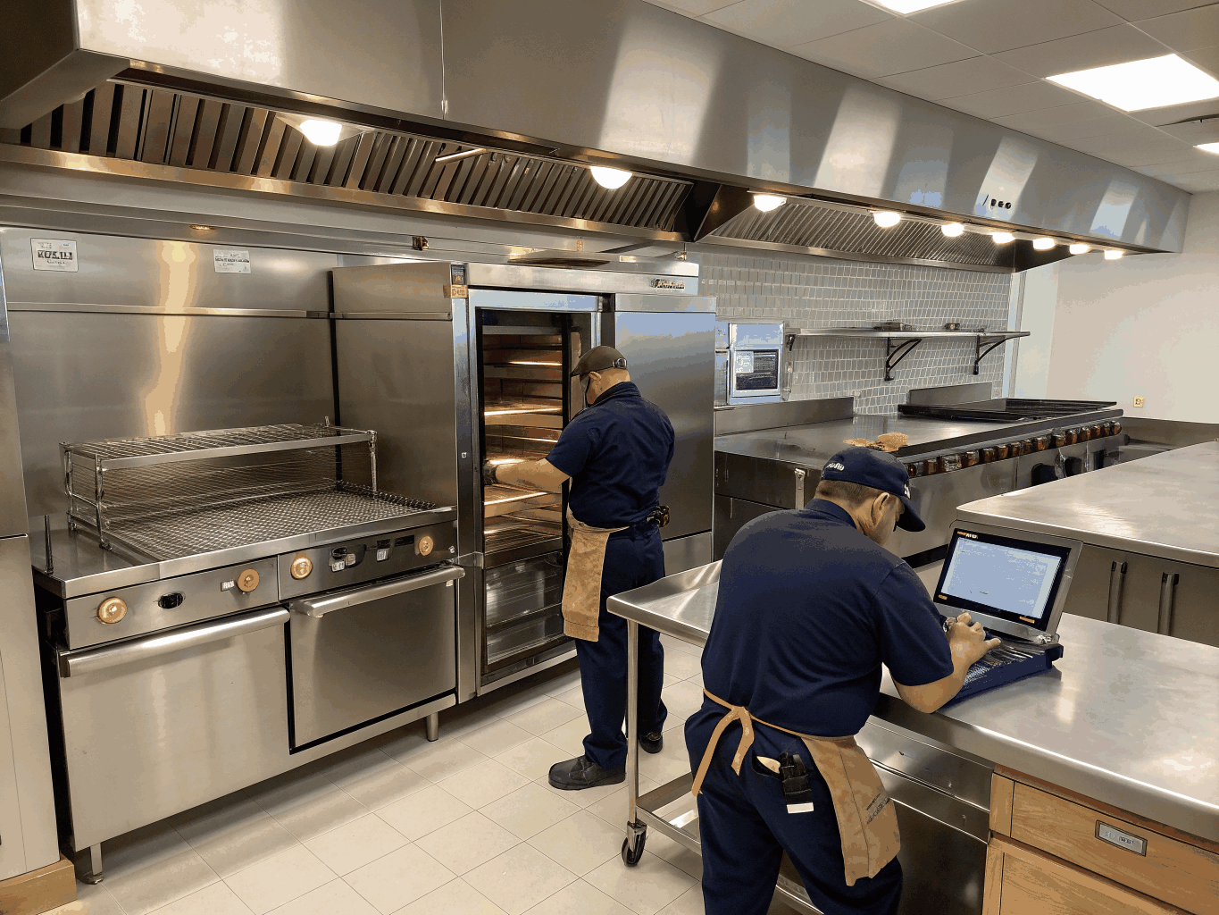 Food service prep table refrigeration repair and temperature calibration in Duluth restaurant