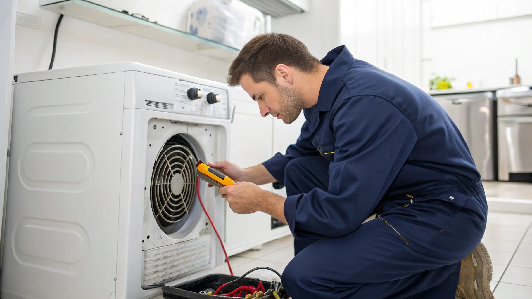 Electric clothes dryer heating element and roller drum repair