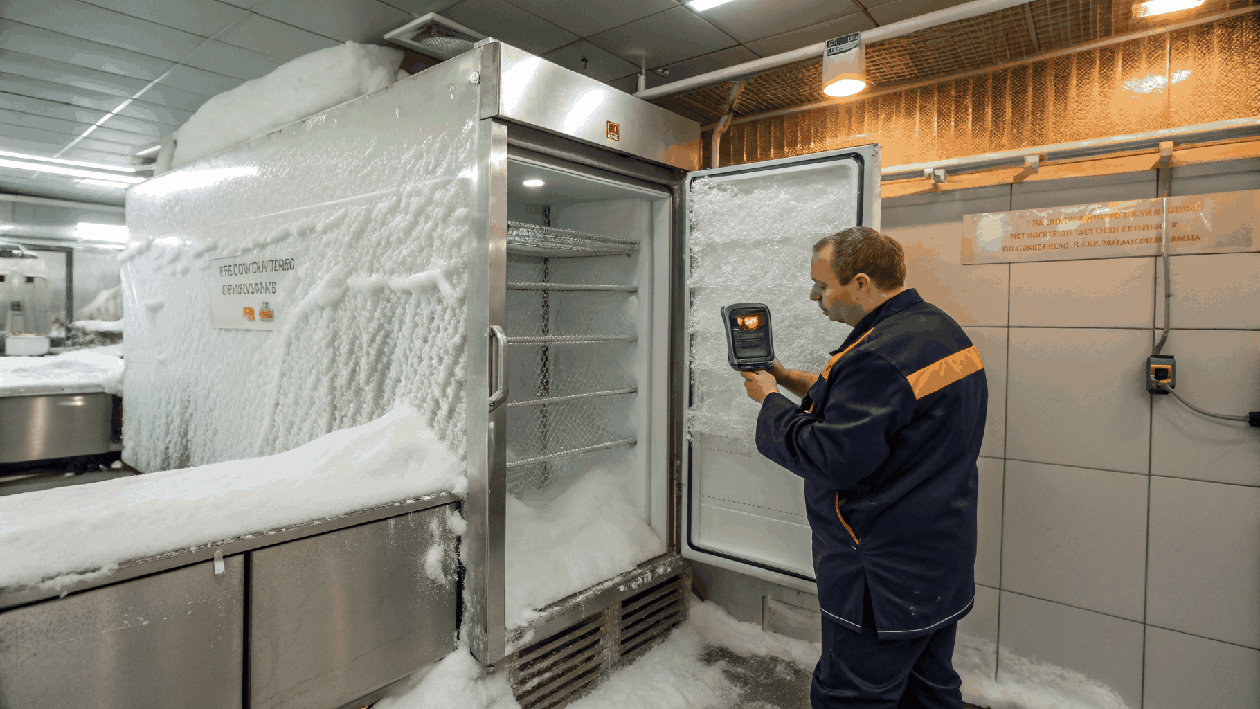 Upright freezer interior cooling system repair and diagnostics
